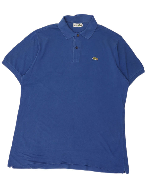 Lacoste Herren Poloshirt Größe 7 2XL Blaue Baumwolle