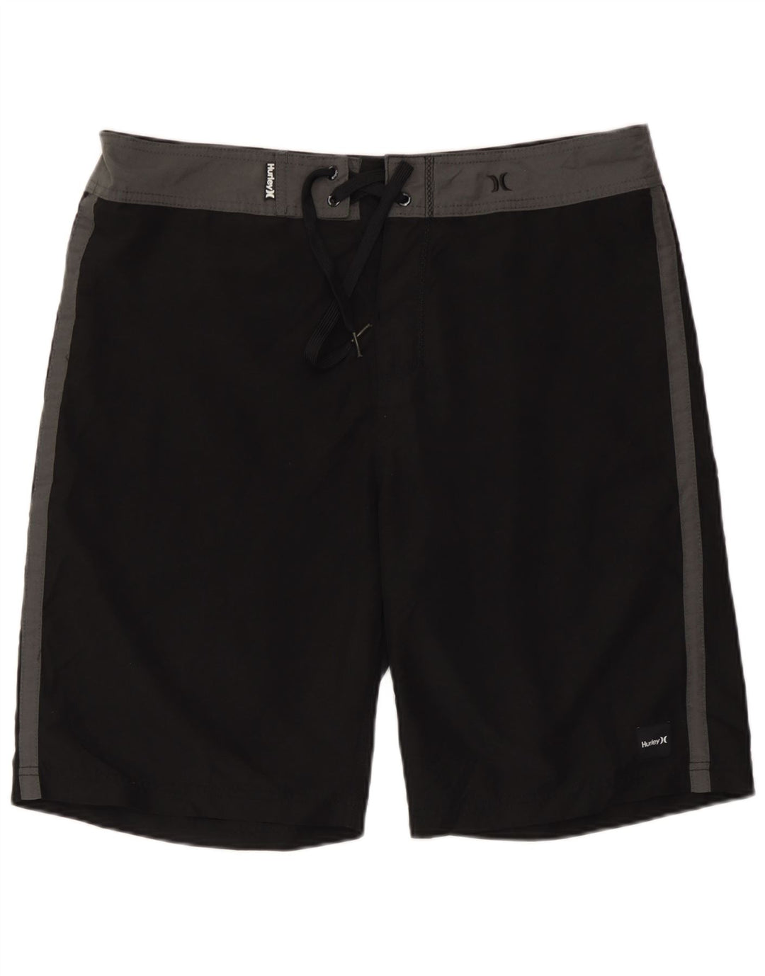 Hurley Herren-Badeshorts, groß, schwarzes Farbblock-Polyester