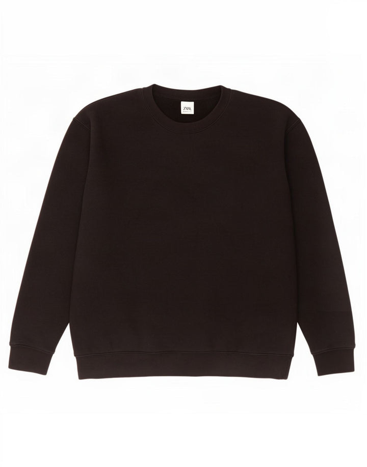 Zara Herren-Sweatshirt-Pullover, große schwarze Baumwolle