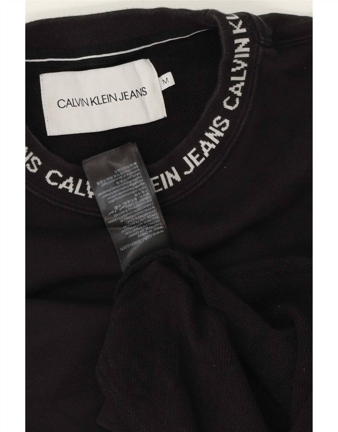 Calvin Klein Jeans Herren-Sweatshirt mit Grafik, mittelschwarze Baumwolle