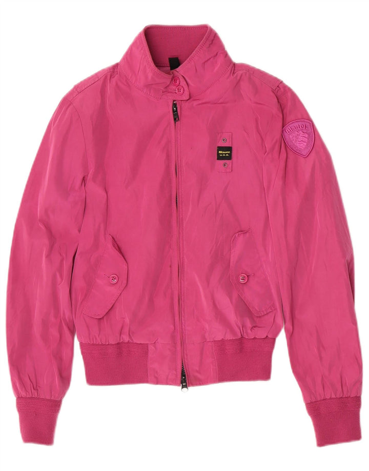Blauer Bomberjacke für Mädchen, 11–12 Jahre, rosa, Polyester