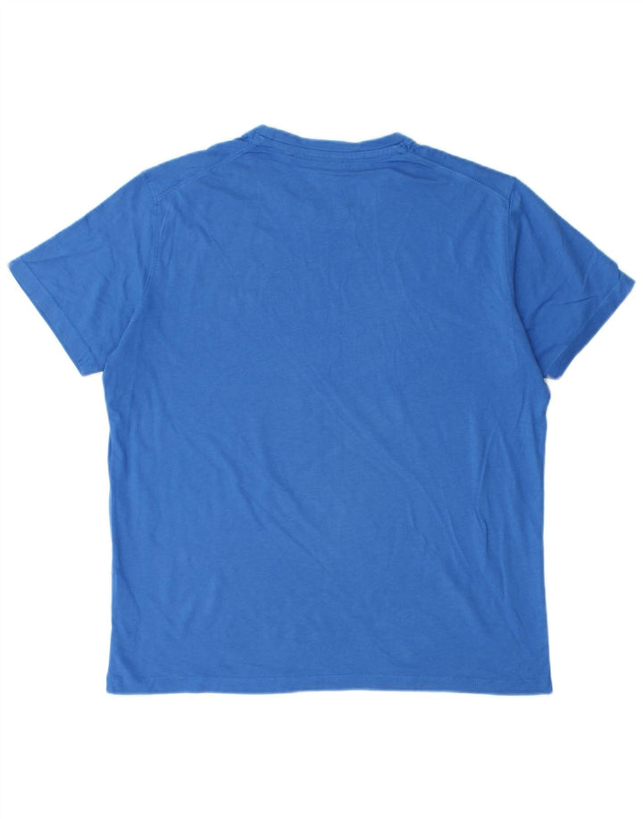 U.S. Polo Assn. Herren-T-Shirt-Oberteil aus mittelblauer Baumwolle