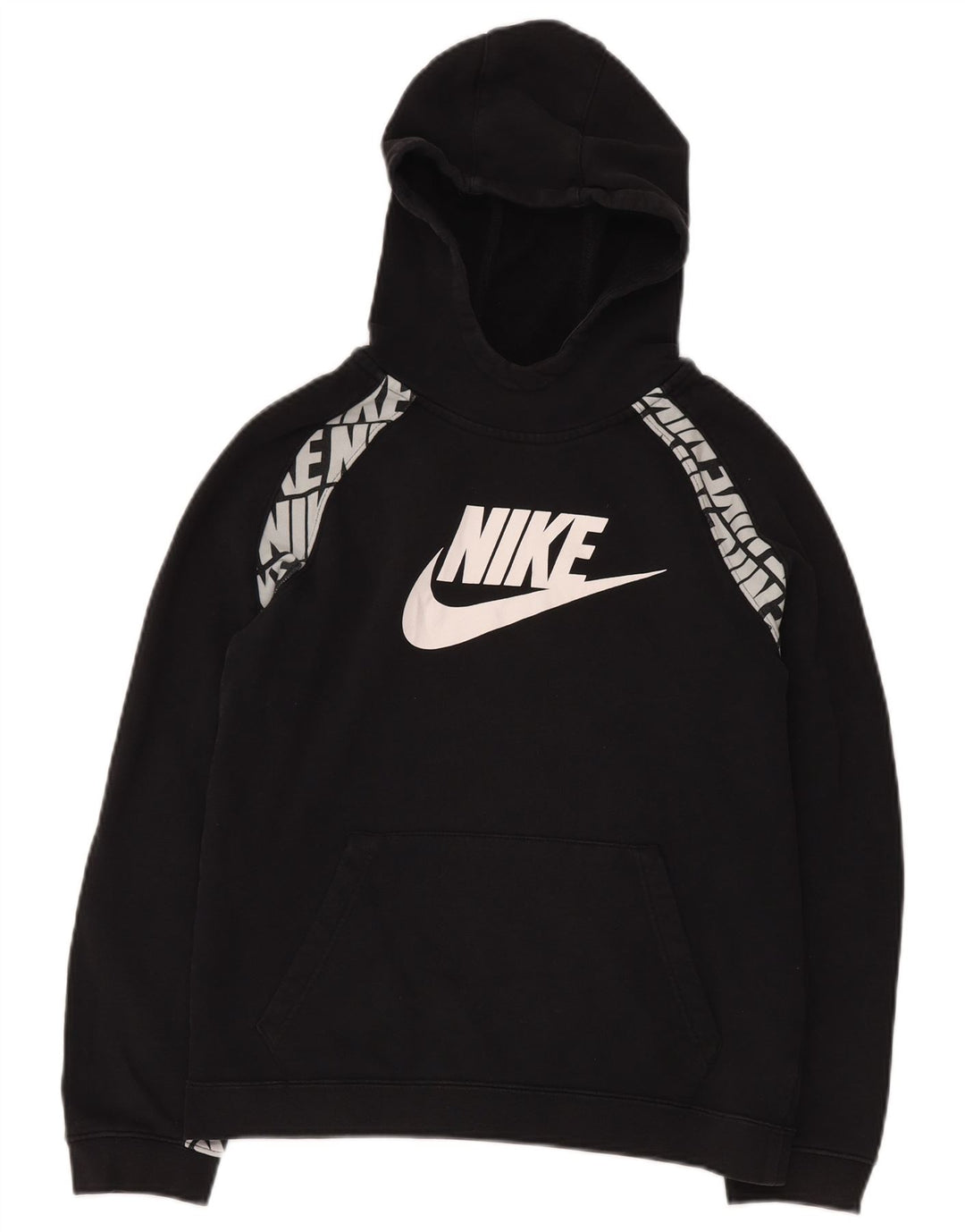 NIKE Kapuzenpullover mit Grafik für Jungen, 13–14 Jahre, XL, schwarze Baumwolle