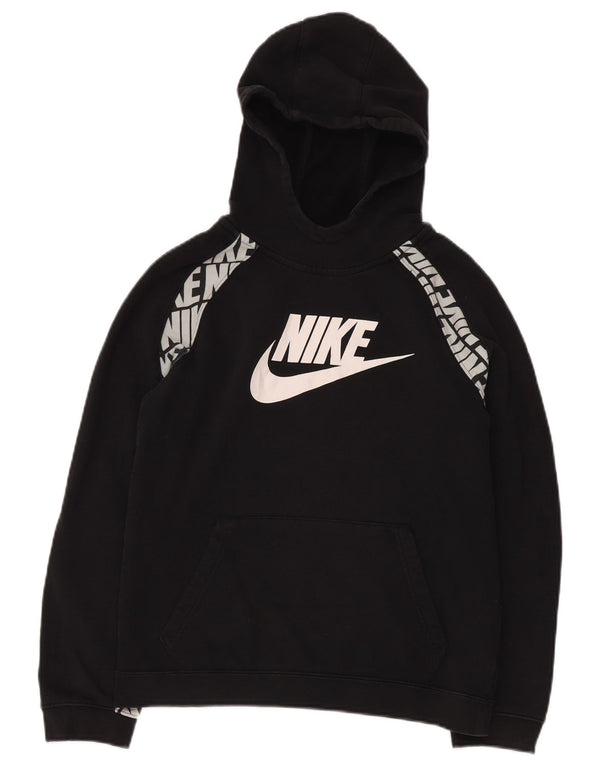 NIKE Kapuzenpullover mit Grafik für Jungen, 13–14 Jahre, XL, schwarze Baumwolle