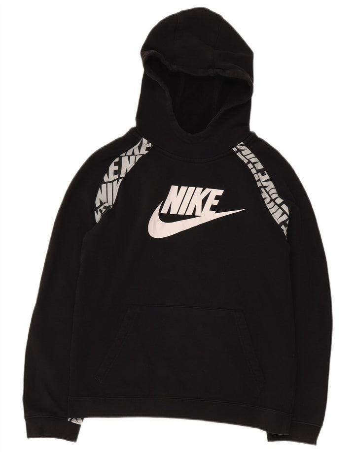 NIKE Kapuzenpullover mit Grafik für Jungen, 13–14 Jahre, XL, schwarze Baumwolle
