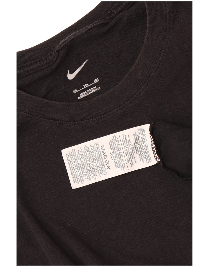 NIKE Herren T-Shirt Top 2XL Schwarz Baumwolle
