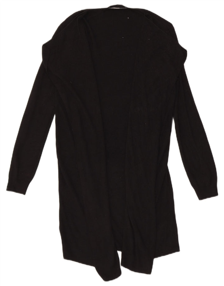 Marks & Spencer Damen Longline Open Cardigan Pullover UK 10 Small Schwarz