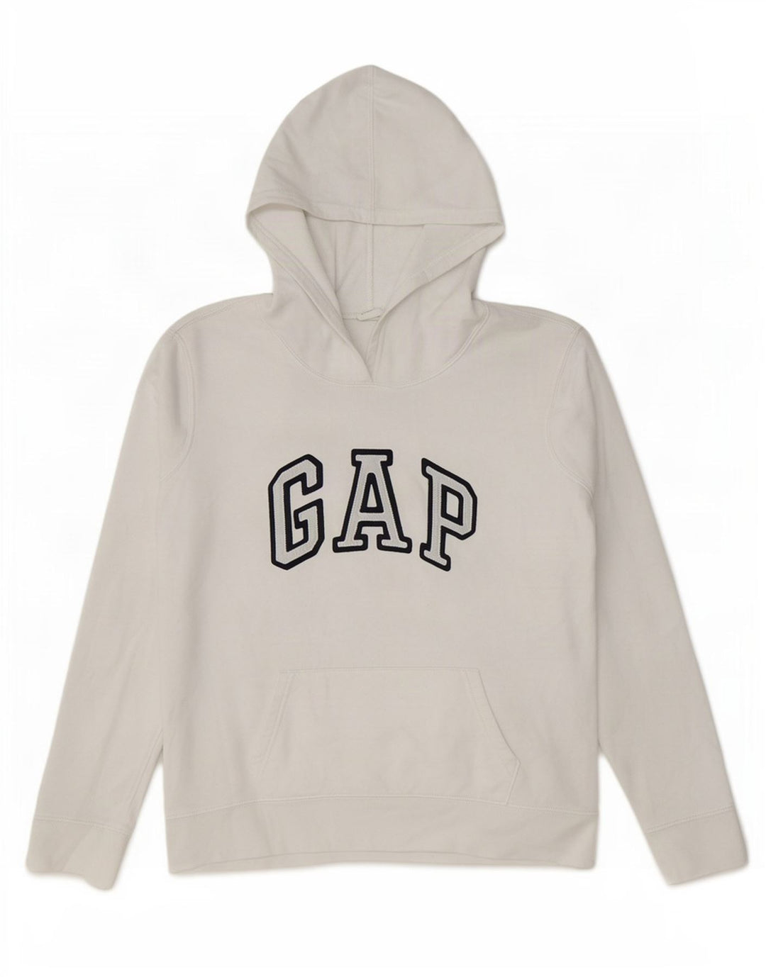Gap Womens Graphic Hoodie Pullover UK 14 Mittelweiße Baumwolle