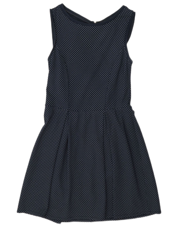 Max & Co. Ärmelloses A-Linien-Kleid für Damen, UK 12, mittelblau gepunktet