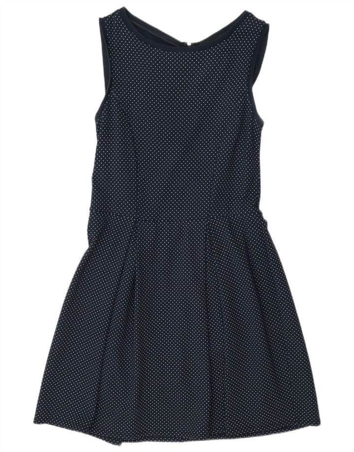 Max & Co. Ärmelloses A-Linien-Kleid für Damen, UK 12, mittelblau gepunktet