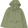 Marks & Spencer Damen-Utility-Jacke mit Kapuze, UK 14, Größe L, grün, Polyester