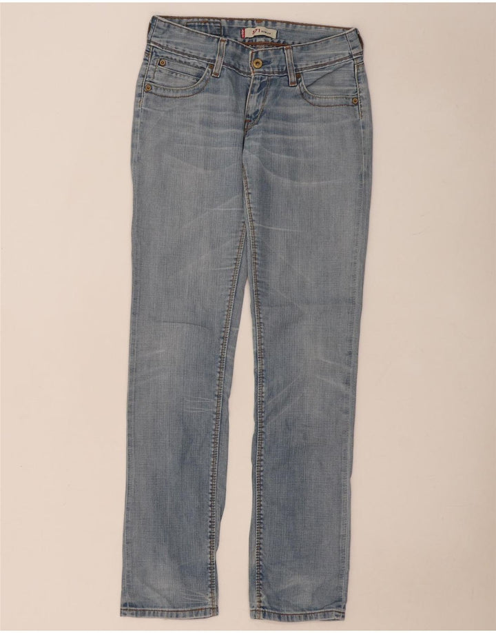 LEVI'S Damen 571 Slim Jeans W28 L34 Blaue Baumwolle