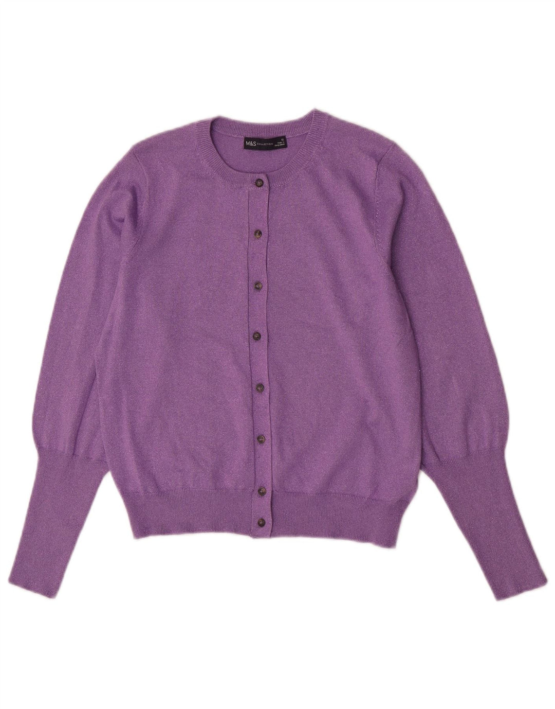 Marks & Spencer Damen-Cardigan-Pullover UK 12 Mittellila Viskose