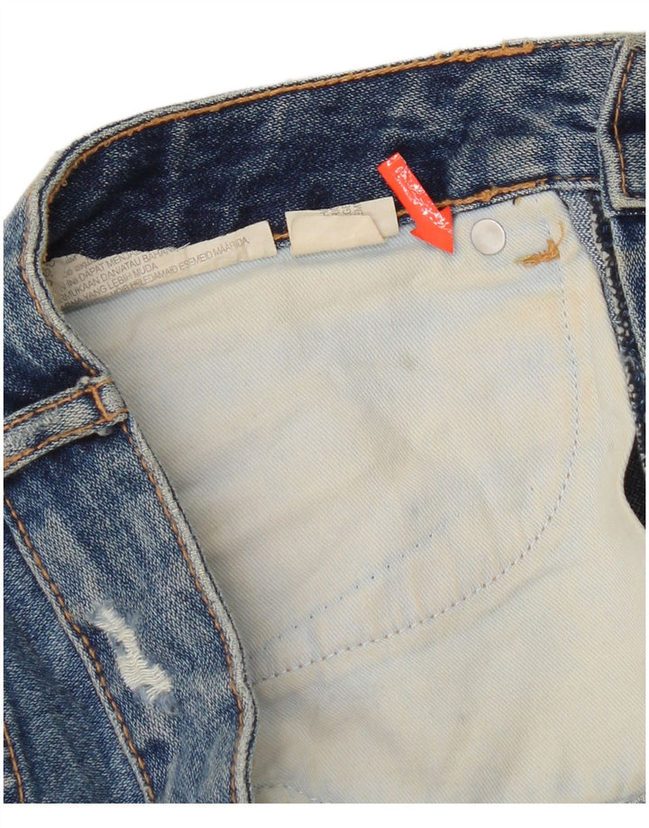 Zara Damen Mini-Jeansrock, Größe S, W26, Blau