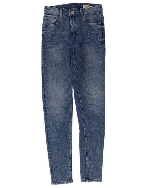 Marks & Spencer Damen The Ivy Skinny Jeans UK 8 Small W24 L28 Blaue Baumwolle