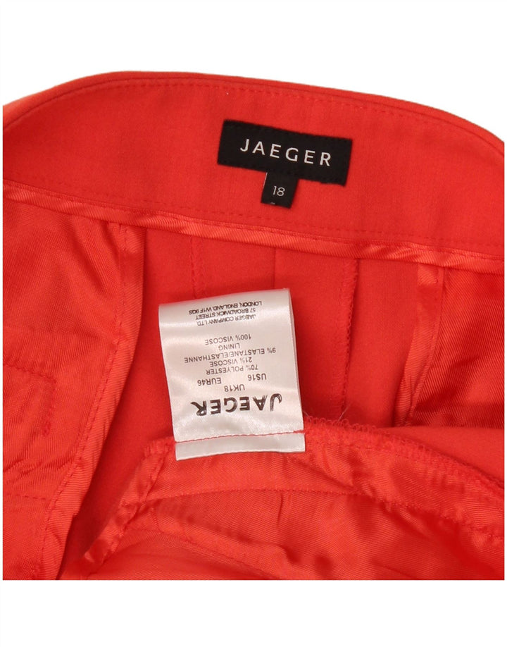 Jaeger Damen Straight Chino Hose UK 18 XL W40 L27 Rot Polyester