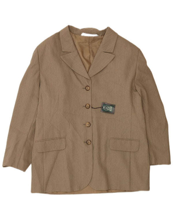 Marks & Spencer Damen St. Michael 4 Button Blazer Jacke UK 18 XL Braun