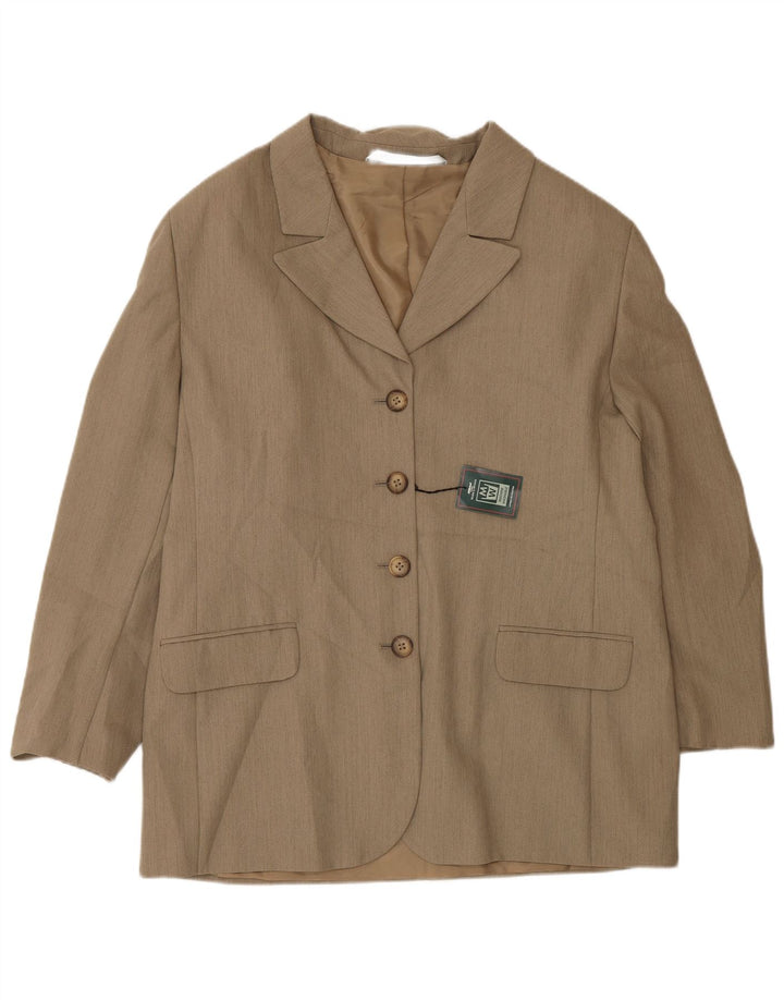 Marks & Spencer Damen St. Michael 4 Button Blazer Jacke UK 18 XL Braun