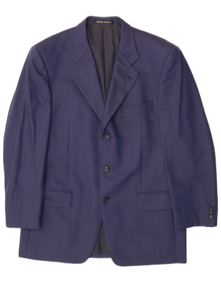 EMANUEL UNGARO Herren-Blazer mit 3 Knöpfen, IT 50, Größe L, Marineblau
