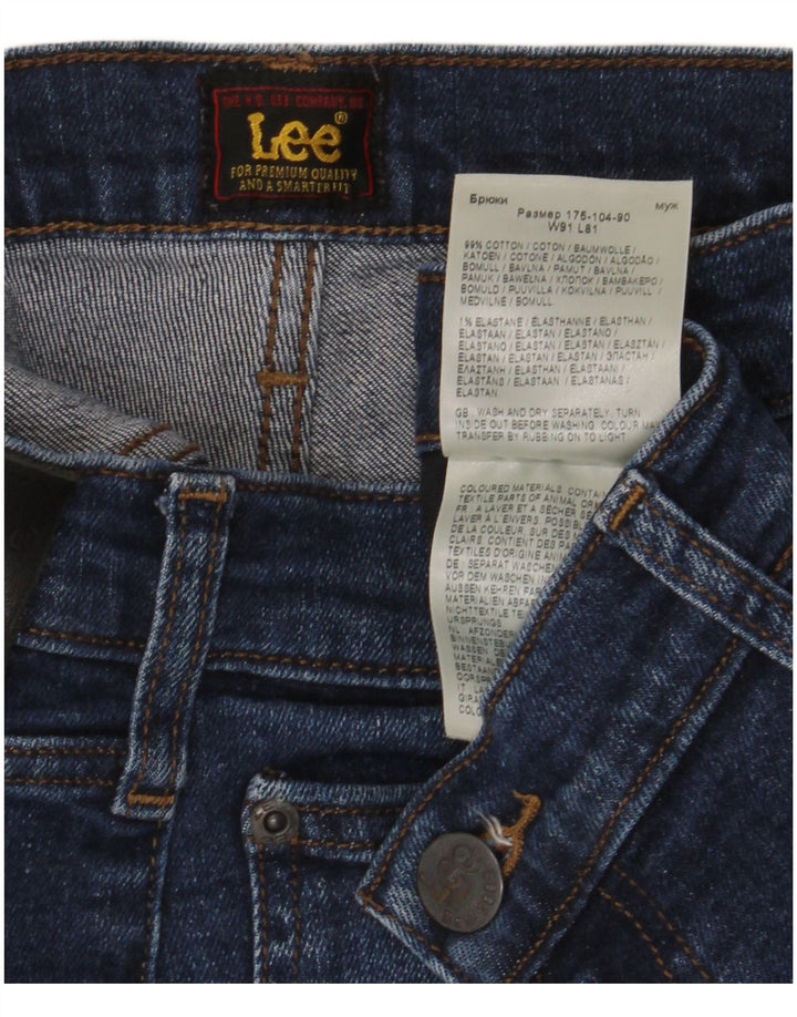 LEE Herren Slim Jeans W36 L32 Marineblaue Baumwolle