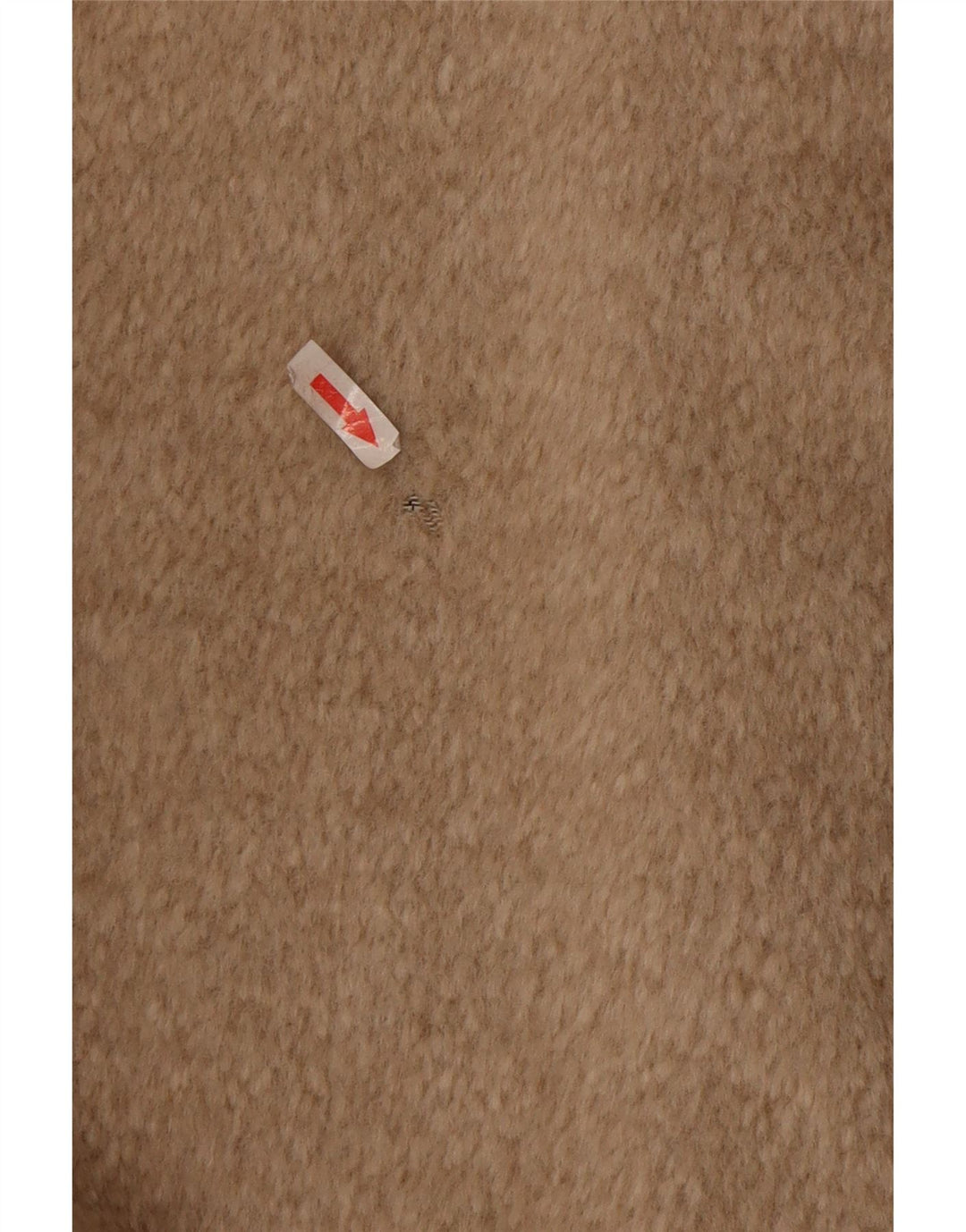 Vintage Damen Übergroßer Mantel UK 12 Mittelbeige Wolle