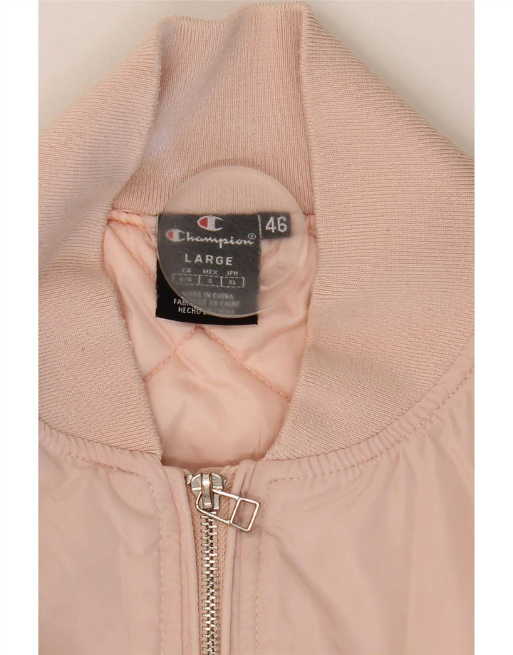 Champion Damen Bomberjacke mit Grafik IT 46 Large Pink Polyester