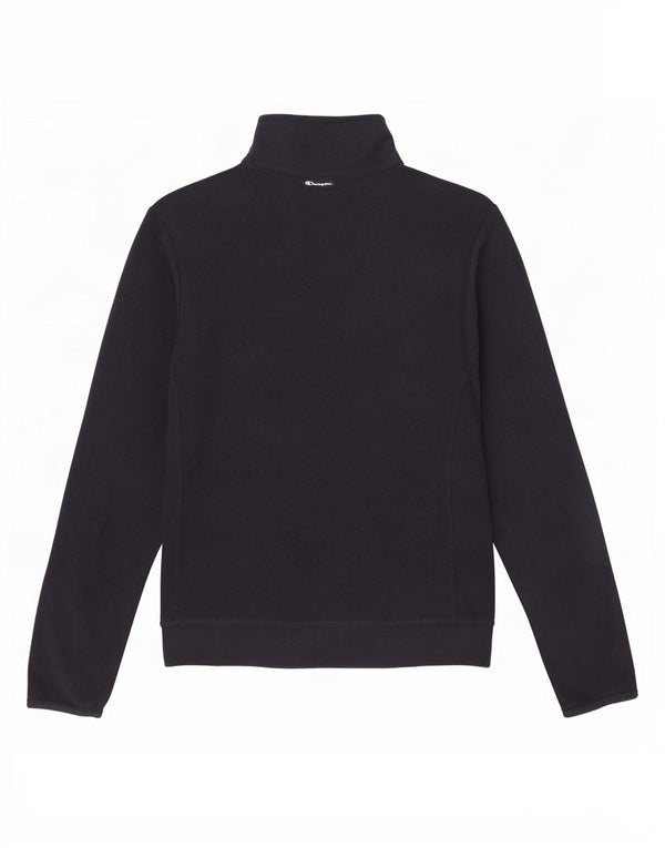 Champion Damen-Fleecepullover mit Reißverschluss am Hals, UK 16, Größe L, Marineblau, Polyester