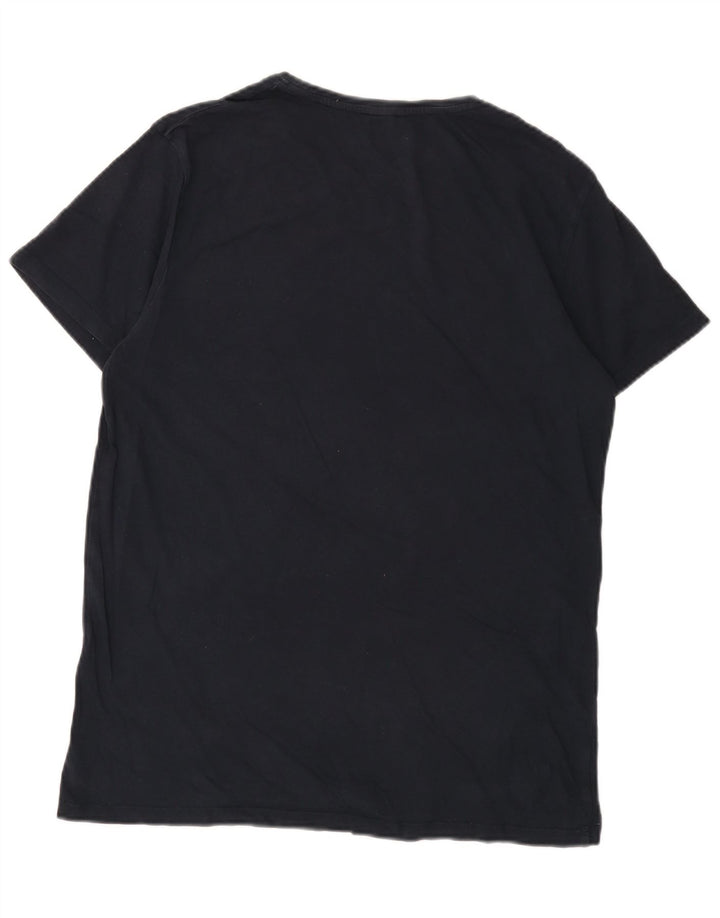 Timberland Herren Grafik-T-Shirt-Oberteil aus mittelblauer Baumwolle