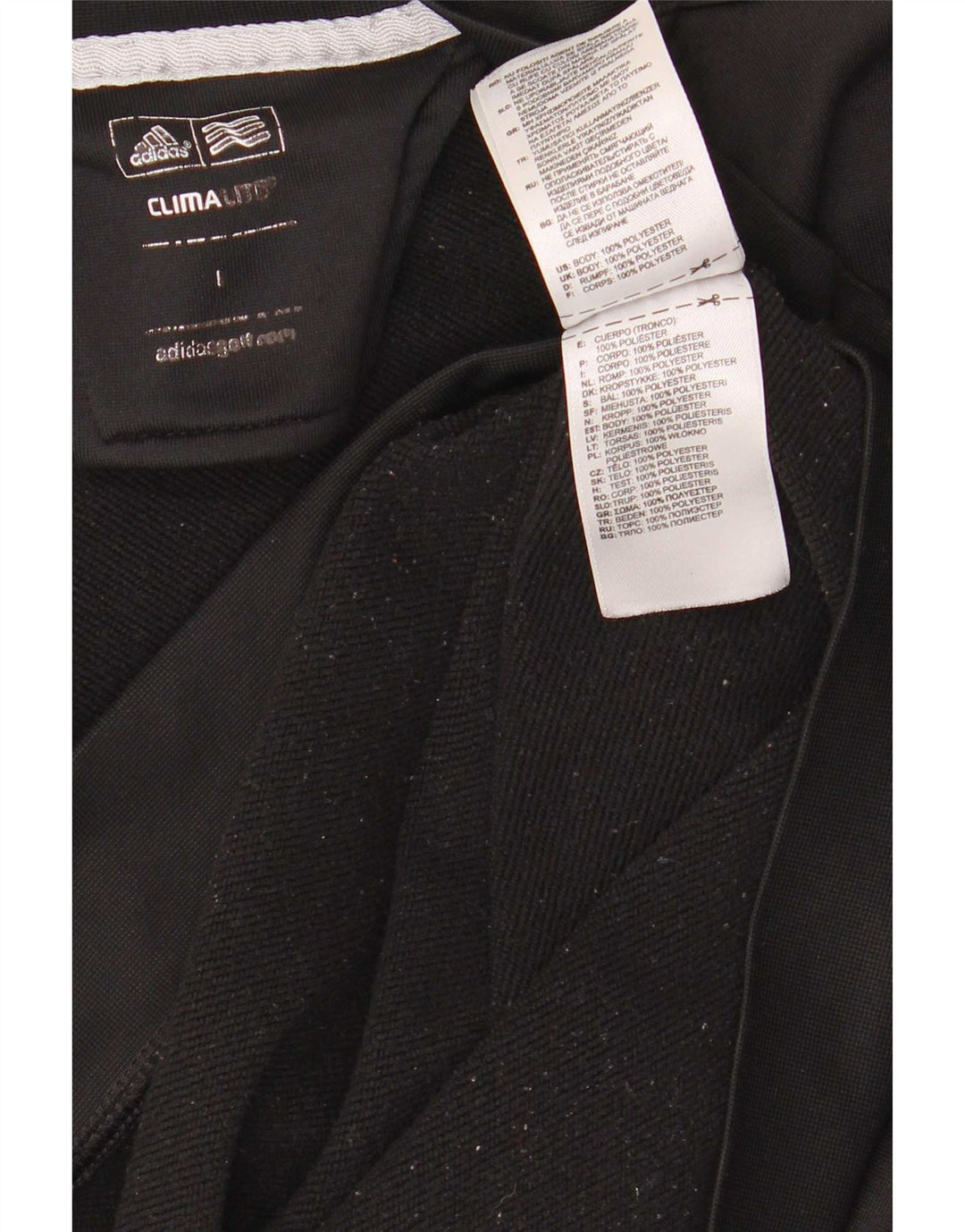 Adidas Herren Climalite Zip Neck Sweatshirt Pullover Large Schwarz Polyester