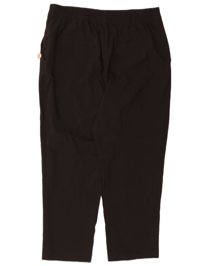 Zara Damen Gerade Freizeithose 2XL W34 L27 Schwarz Polyester