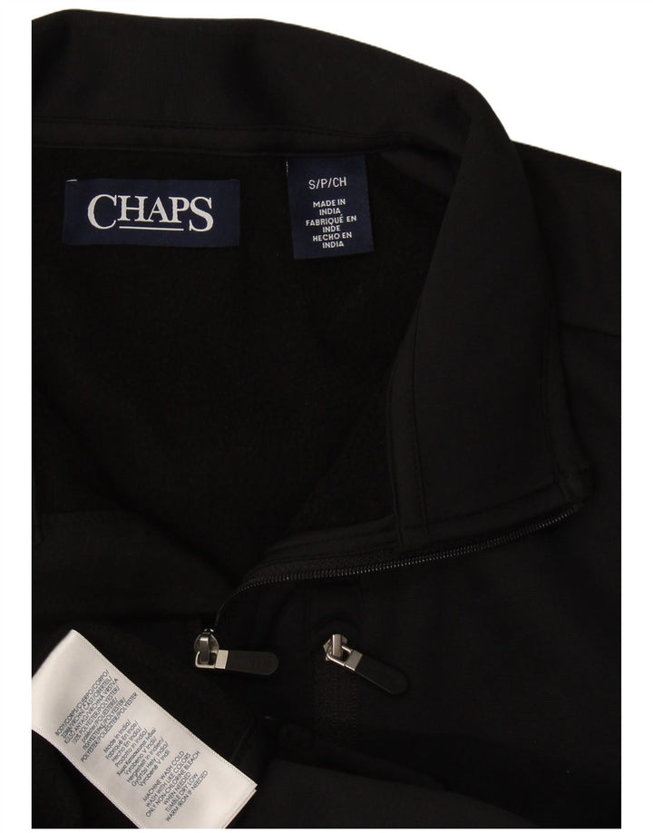 Chaps Herren-Trainingsanzug, ärmellos, Jacke, Größe S, Schwarz, Polyester