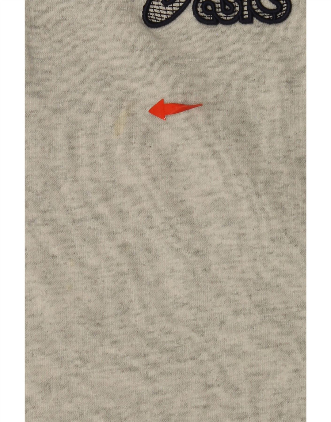 ASICS Herren-Sweatshirt mit grafischem Reißverschluss und Rundhalsausschnitt, Größe L, aus grauer Baumwolle