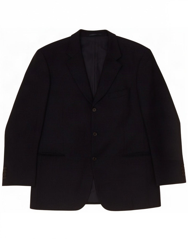 Hugo Boss Herren-Blazer mit 3 Knöpfen, EU 54, 2XL, marineblaue Schurwolle