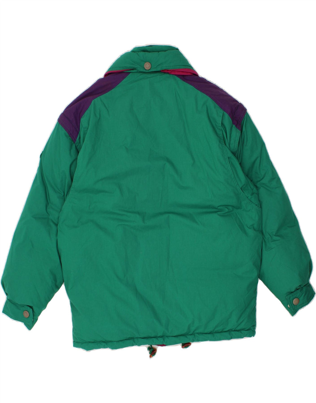DIADORA Wattierte Herrenjacke UK 38 Mittelgrünes Colourblock-Polyester