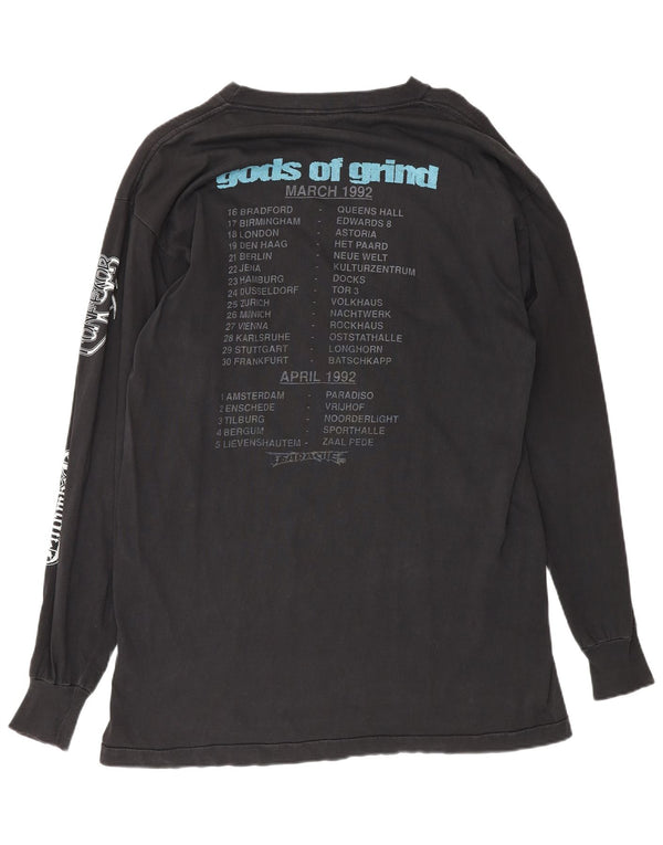 Vintage Herren God's of Grind Earache Tour 1992 Top Langarm XL Black Rock