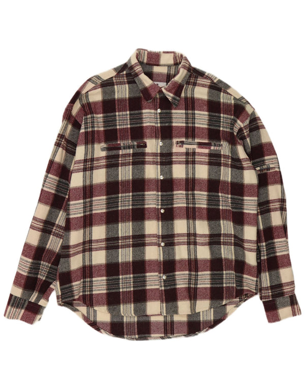 Vintage Herren Flanellhemd 2XL Mehrfarbig kariert Acryl