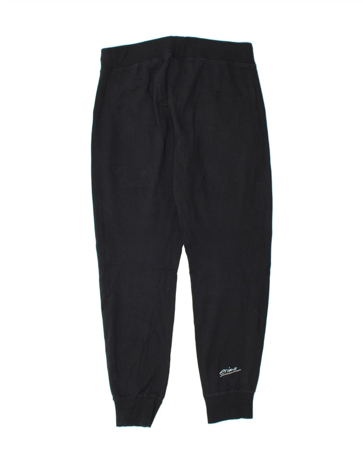 ERIMA Womens Tracksuit Trousers Joggers UK 12 Medium Black Cotton Vintage Erima and Second-Hand Erima from Messina Hembry 