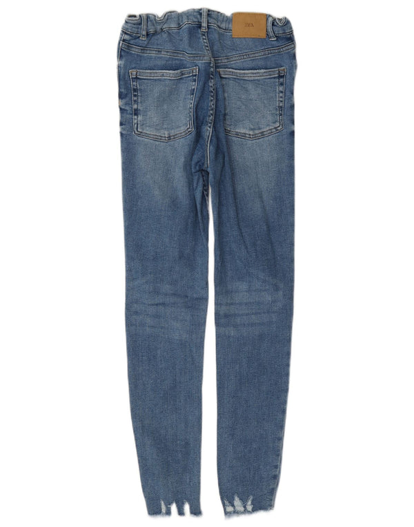 Zara Distressed Skinny Jeans für Mädchen, 13–14 Jahre, W26 L26, Blau