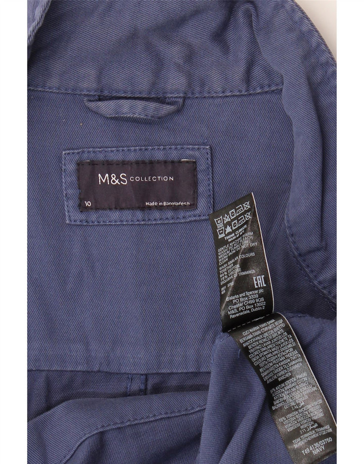 Marks & Spencer Damen Übergroße Utility-Jacke UK 10 Small Marineblau