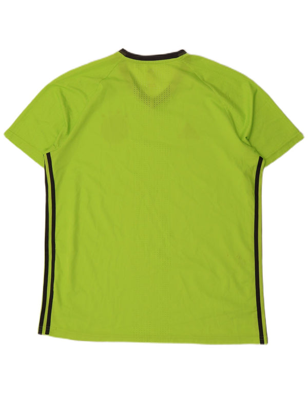 Adidas Herren Deutscher Fußball Bund T-Shirt Top XL Grün Polyester