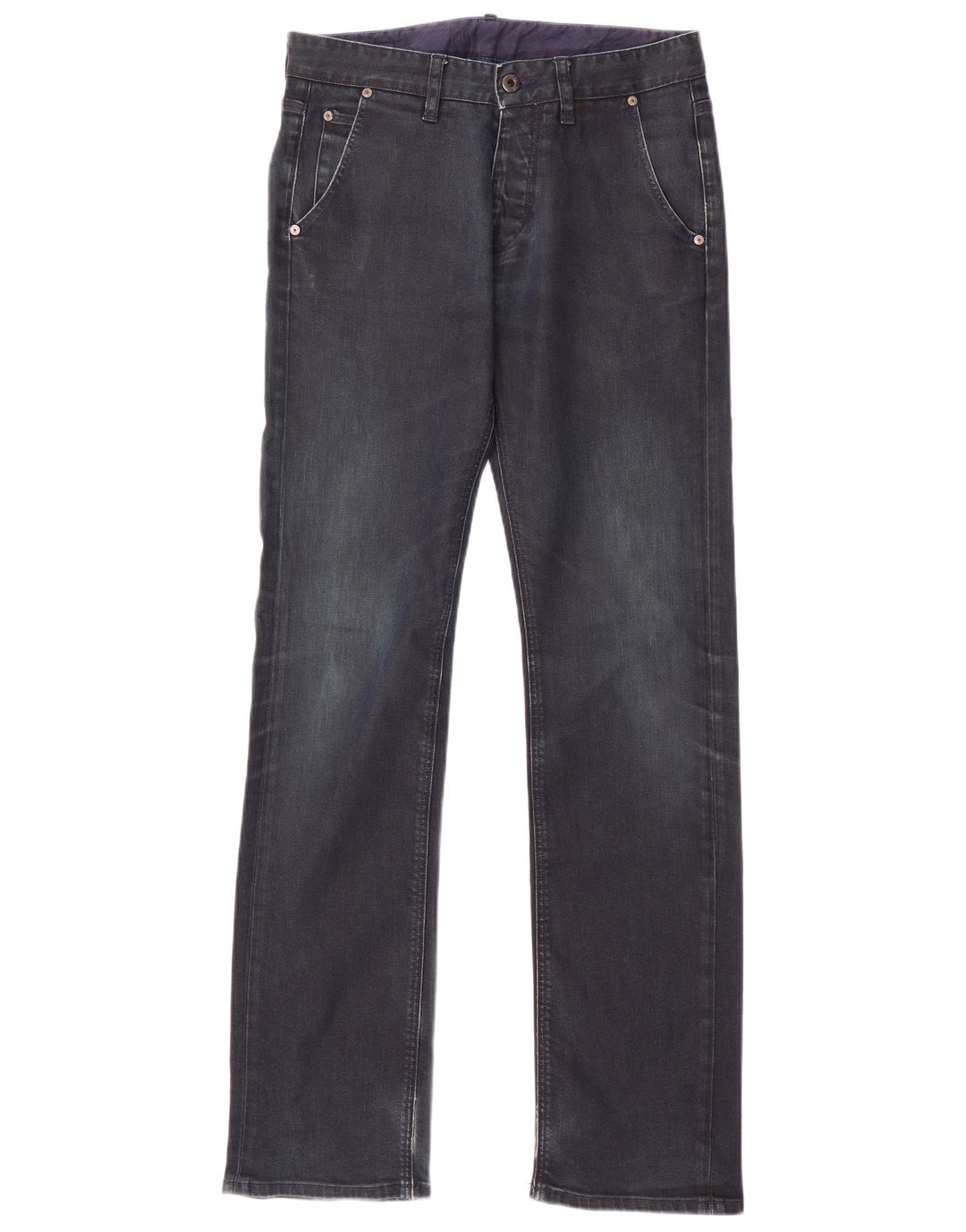 Massimo Dutti Herren Straight Jeans EU 40 Medium W31 L34 Marineblau Baumwolle