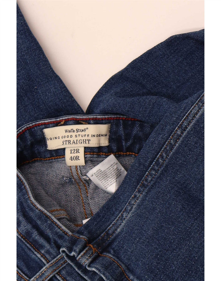 White Stuff Damen Straight Jeans UK 12 Medium W30 L30 Blaue Baumwolle