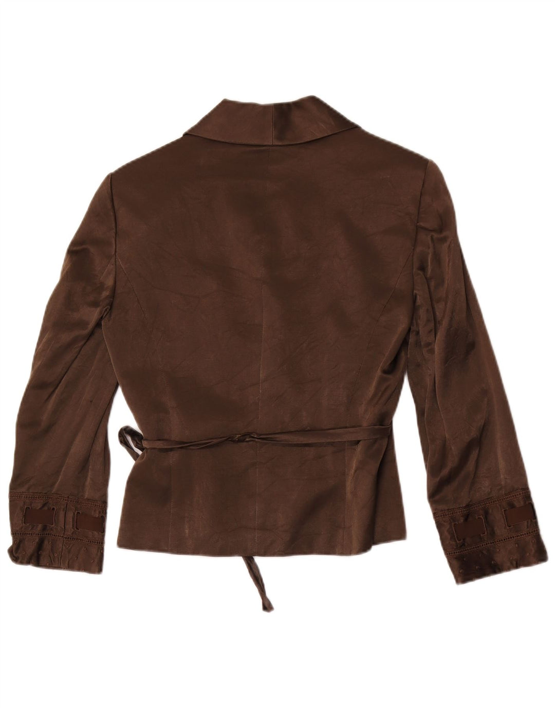 Max & Co. Damen Wickelblazer Jacke UK 14 Große braune Baumwolle