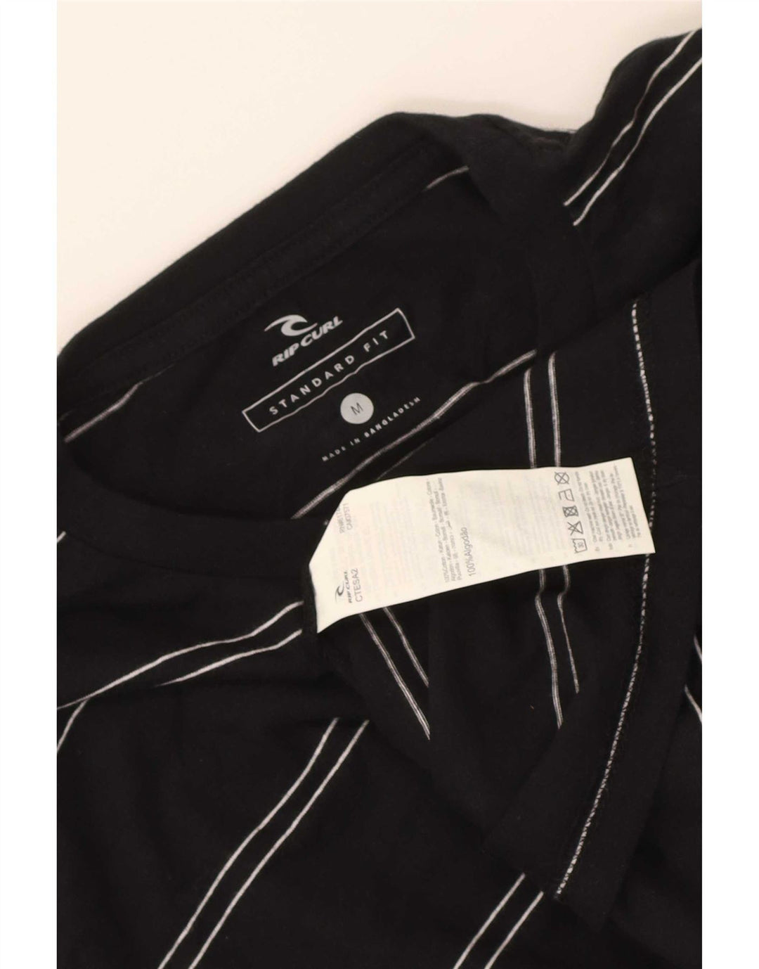 Rip Curl Herren-T-Shirt mit Standard-Passform, mittelschwarz, gestreift, Baumwolle