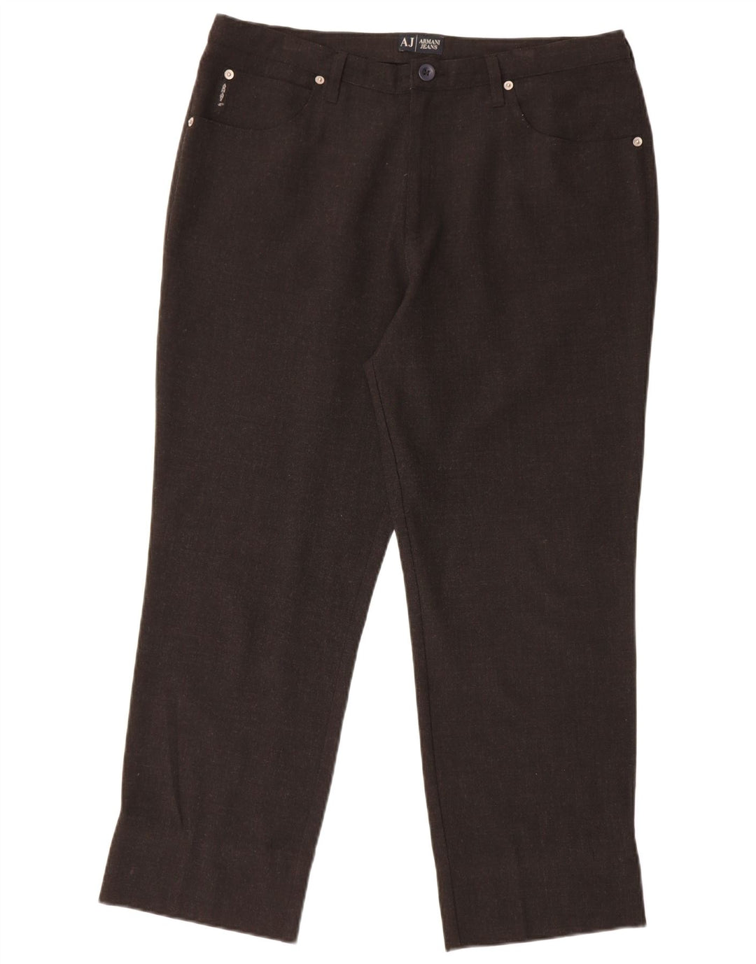 Armani Damen Gerade Freizeithose W36 L27 Braun