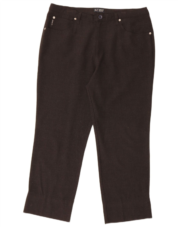 Armani Damen Gerade Freizeithose W36 L27 Braun