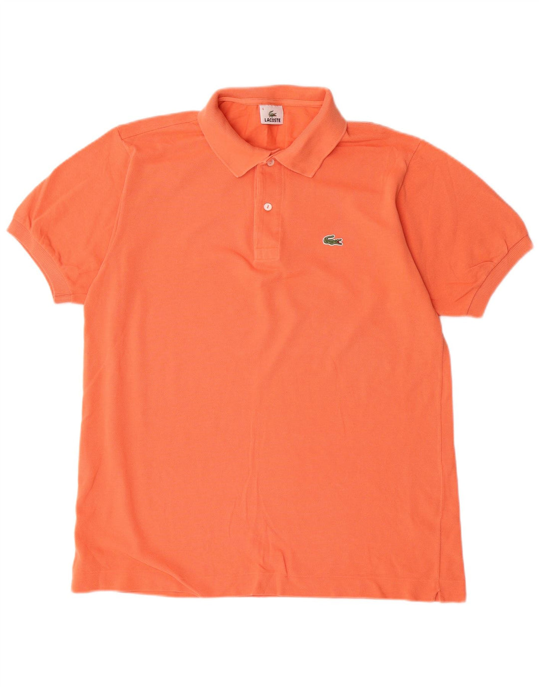 Lacoste Herren-Poloshirt, Größe 4, mittelorange Baumwolle