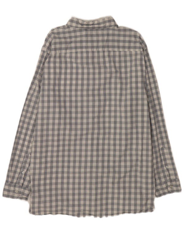 Lee Herren-Hemd mit normaler Passform, 2XL, grau kariert, Baumwolle