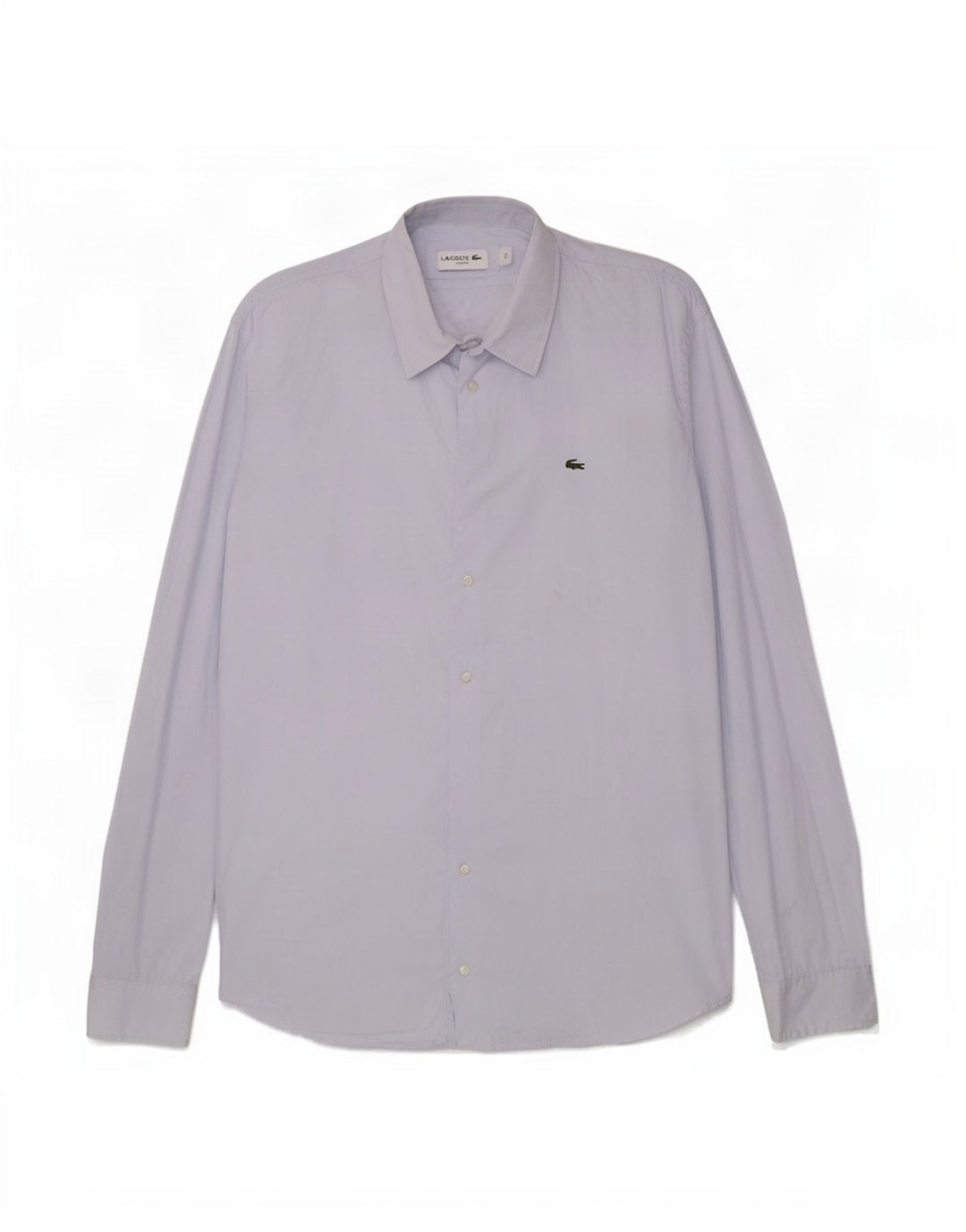 Lacoste Herren-Slim-Fit-Hemd, Größe 44, XL, blaue Baumwolle