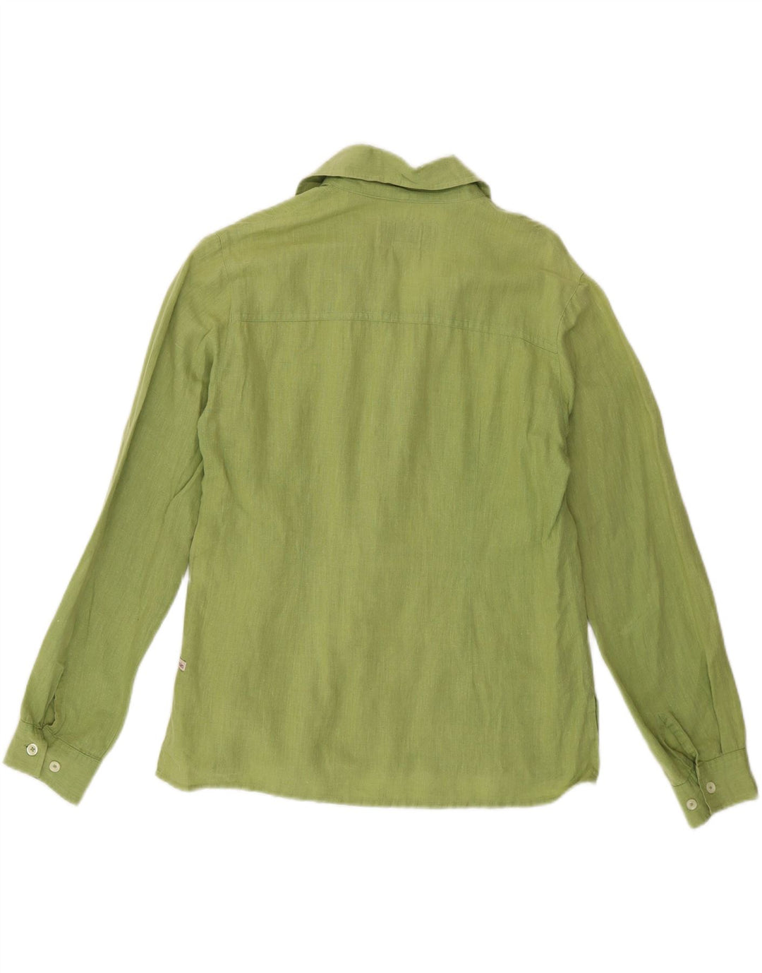 Marlboro Classics Damen Slim Fit Hemd UK 10 Small Grünes Leinen